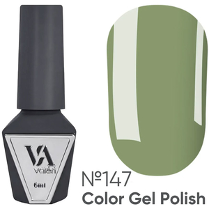 Гель-лак Valeri №147 (серо-оливковый, эмаль), 6 мл
