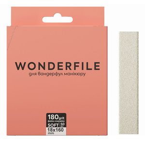 Файл-лента на пене для пилки прямой Wonderfile 160х18 мм, 180 гр (50 шт), Вид: Сменные файлы на клеевой основе, Слой: на пенной основе, Абразивность: 180
