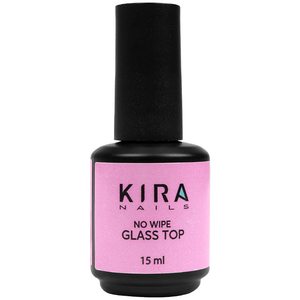 Kira Nails No wipe Top Coat - закрепитель для гель-лака БЕЗ липкого слоя, 15 мл, Объем: 15 мл