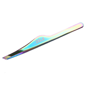 Скошенный профессиональный пинцет для бровей ZOLA Rainbow