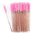 Щеточка для бровей и ресниц прямая, розовая, глиттерная ручка, 50 шт., Цвет: 002
