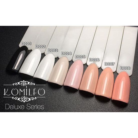 Гель-лак Komilfo Deluxe Series D001 (чорний, емаль), 8 мл3
