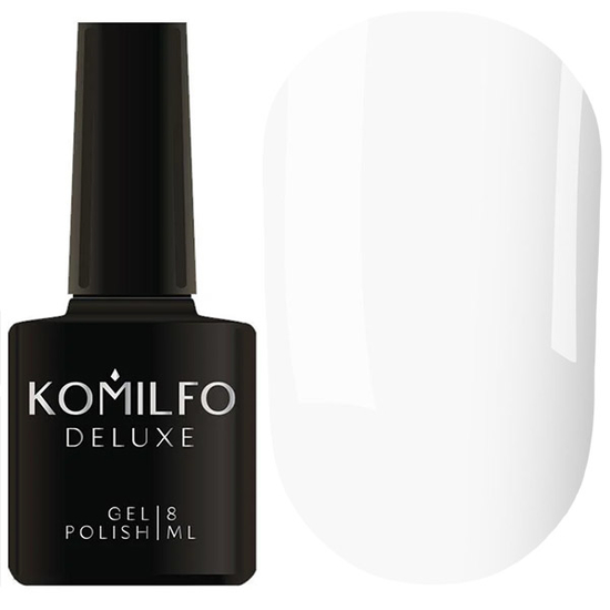 Гель-лак Komilfo Deluxe Series D003 (белый, эмаль), 8 мл