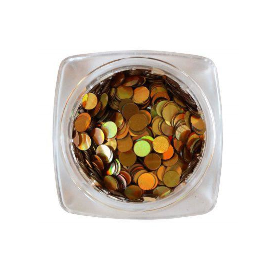 Komilfo диско дизайн №033, золото, голограмма, 3 мм, (1 г), Цвет: 033