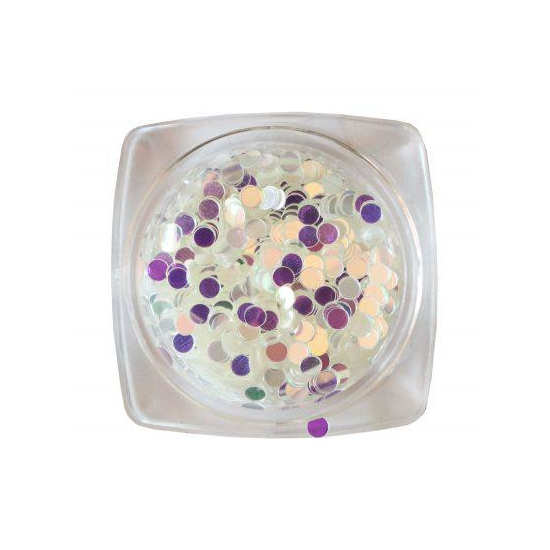 Komilfo диско дизайн №037, прозрачные, хамелеон, 2 мм, (1 г), Цвет: 037