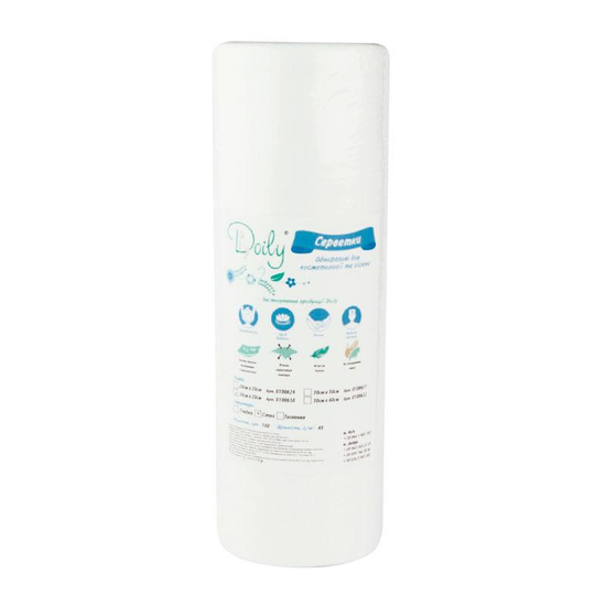 Салфетки в рулоне 30*20, 40г/м2, 100 шт, сетка Doily, Структура: Сетка, Размер: 30x20, Фасовка: в рулоне