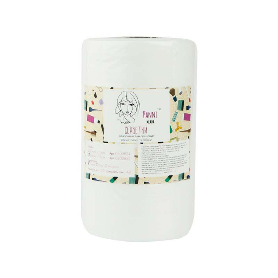 Салфетки в рулоне 15*15, 40г/м2, 100 шт, гладкие Panni Mlada