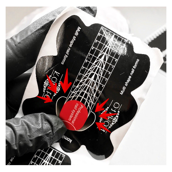 Komilfo Multi Shape Nail Forms 500 pcs - мультифункциональные формы для наращивания2