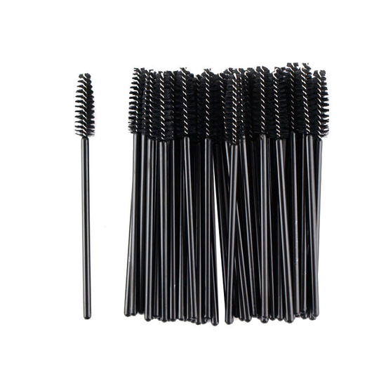 Щеточка для бровей и ресниц прямая, черная, 50 шт., Цвет: 001
2