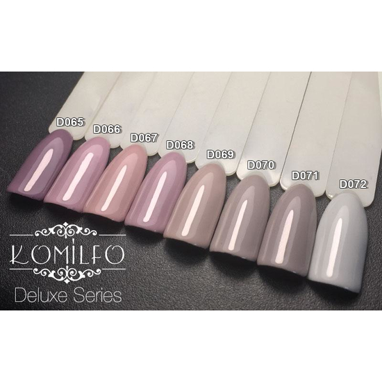 Гель-лак Komilfo Deluxe Series D066 (приглушенный, серо-сиреневый, эмаль), 8 мл3
