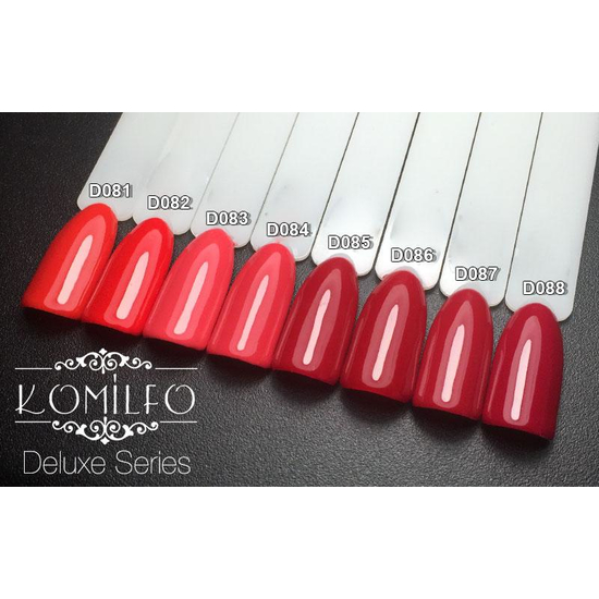 Гель-лак Komilfo Deluxe Series D086 (вишнево-красный, эмаль), 8 мл3