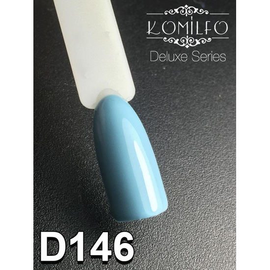 Гель-лак Komilfo Deluxe Series D146 (насыщенный серо-бирюзовый, эмаль), 8 мл2