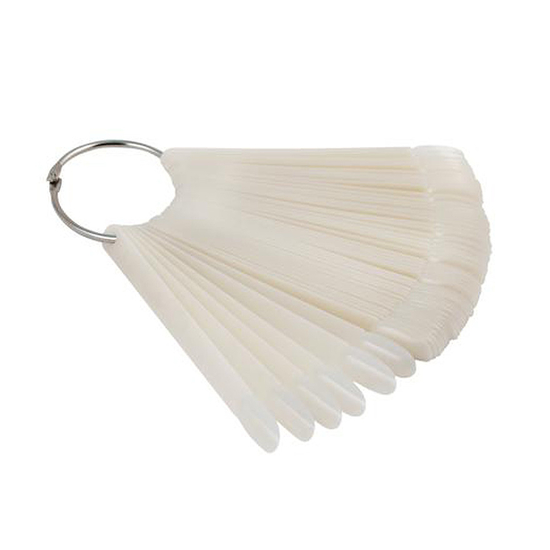 Типсы на кольце белые, миндальная форма, 50 шт, Цвет: Белые2