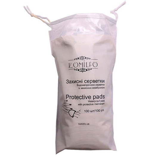 Komilfo Protective Pads - защитные безворсовые салфетки, 100 шт