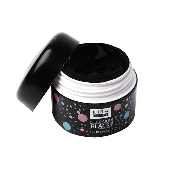 Гель-краска Kira Nails No Wipe, Black, 5 мл, Цвет: Black
