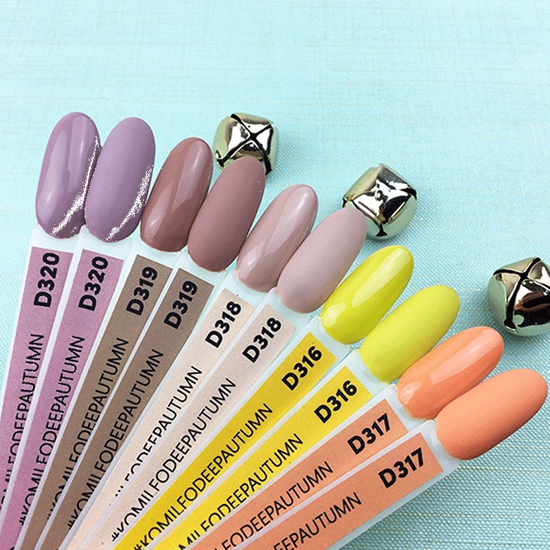 Гель-лак Komilfo Deluxe Series №D320 Deauville mauve (лавандовий, емаль), 8 мл2