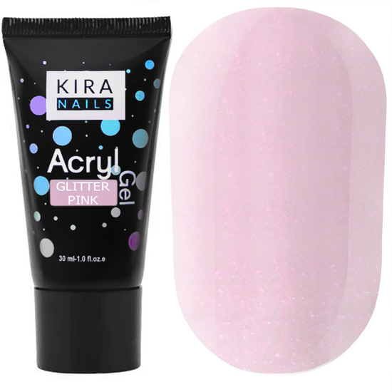 Kira Nails Acryl Gel Glitter Pink, 30 г, Объем: 30 г, Цвет: Glitter Pink3