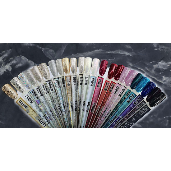 Гель-лак Komilfo DeLuxe Series №G021 (синій з сріблястими блискітками), 8 мл3