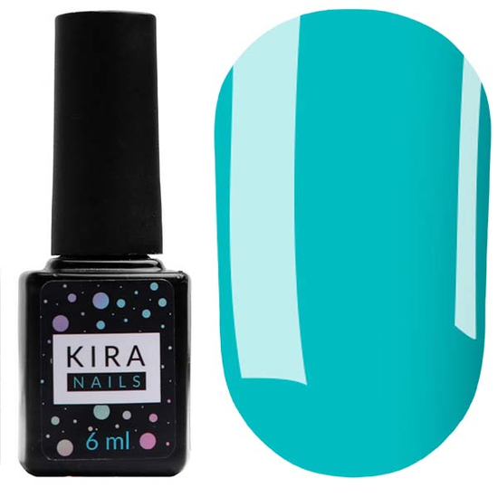 Гель-лак Kira Nails №086 (зеленовато-бирюзовый, эмаль), 6 мл