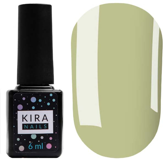 Гель-лак Kira Nails №122 (бледный серо-салатовый, эмаль), 6 мл