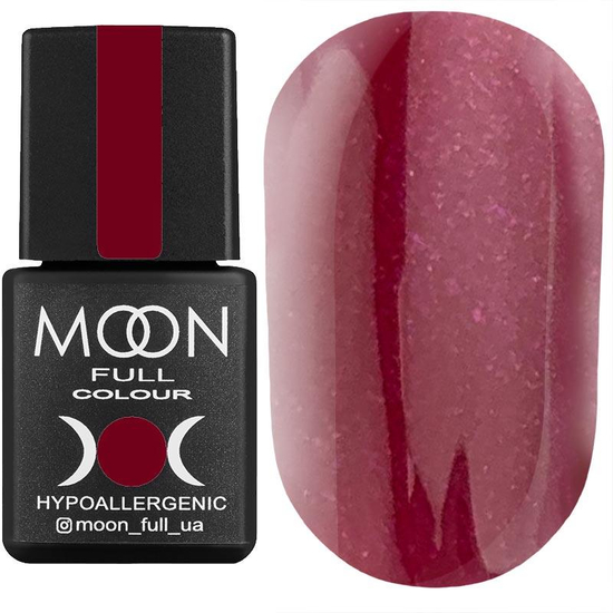 Гель-лак MOON FULL color Gel polish №141 (винный, эмаль), 8 мл
