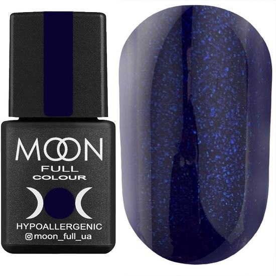 Гель-лак MOON FULL color Gel polish №174 (сапфір, мікроблеск), 8 мл