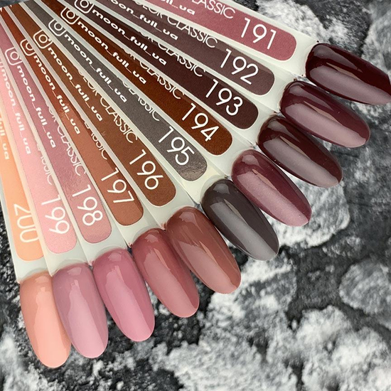 Гель-лак MOON FULL color Gel polish №197 (курна троянда, емаль), 8 мл2