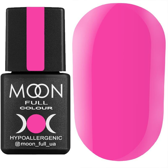 Гель-лак MOON FULL color Gel polish №607 (фуксія, емаль), 8 мл