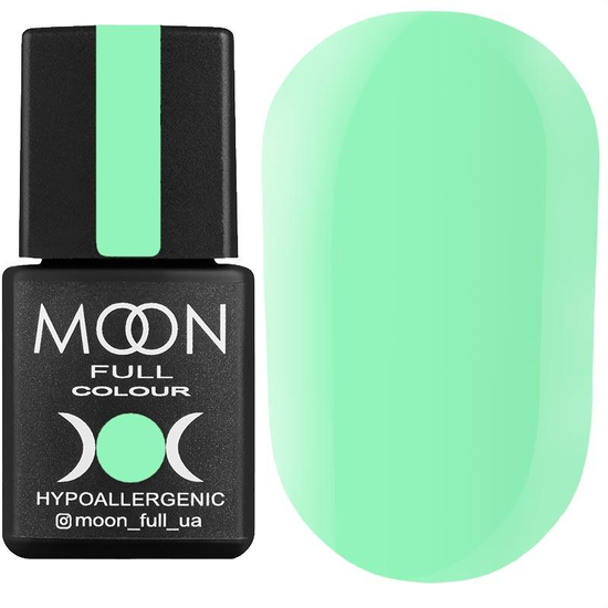 Гель-лак MOON FULL color Gel polish №634 (смарагдовий світлий, емаль), 8 мл