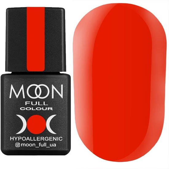 Гель-лак MOON FULL Neon color Gel polish №708 (яскраво-червоний, неон), 8 мл