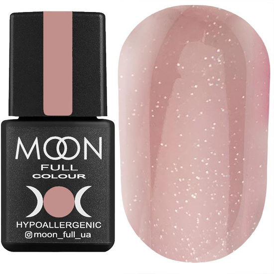 Гель-лак MOON FULL Opal color Gel polish №505 (бежево-бузковий з різнобарвним шіммери), 8 мл
