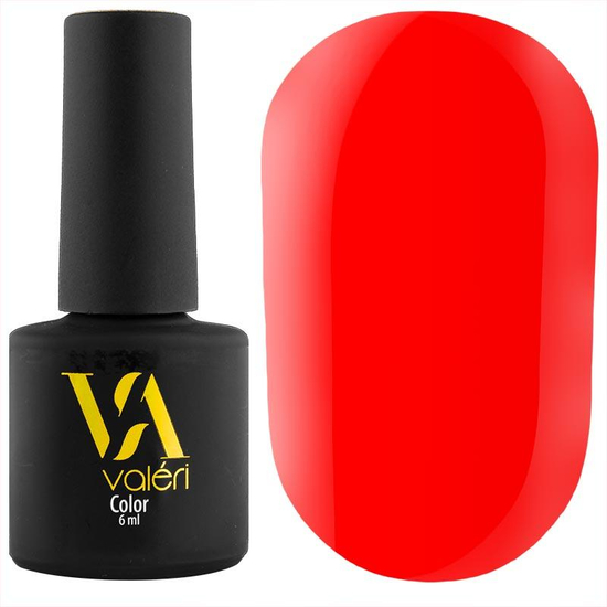 Гель-лак Valeri №008 (неоновий червоний, емаль), 6 мл