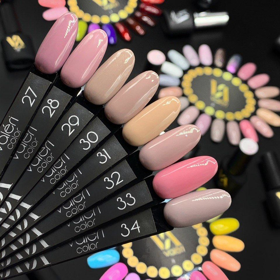 Гель-лак Valeri №033 (пастельний рожевий, емаль), 6 мл2