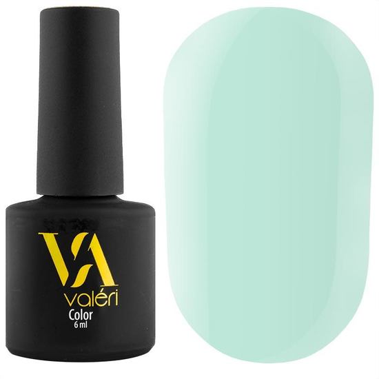 Гель-лак Valeri №046 (зеленувато-блакитний, емаль), 6 мл