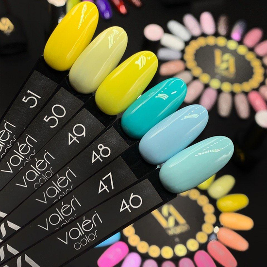Гель-лак Valeri №050 (світло-жовтий, емаль), 6 мл2