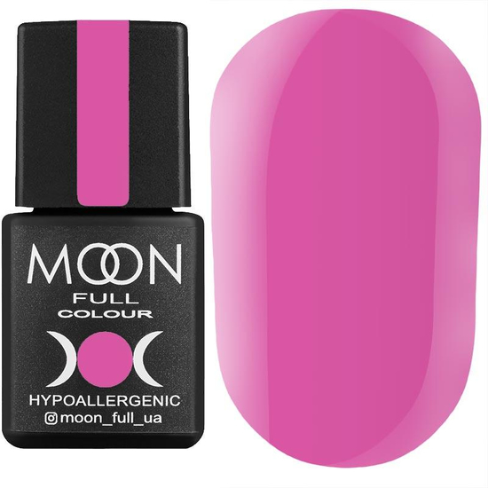 Гель-лак MOON FULL color Gel polish №118 (неоново-розовый, эмаль), 8 мл