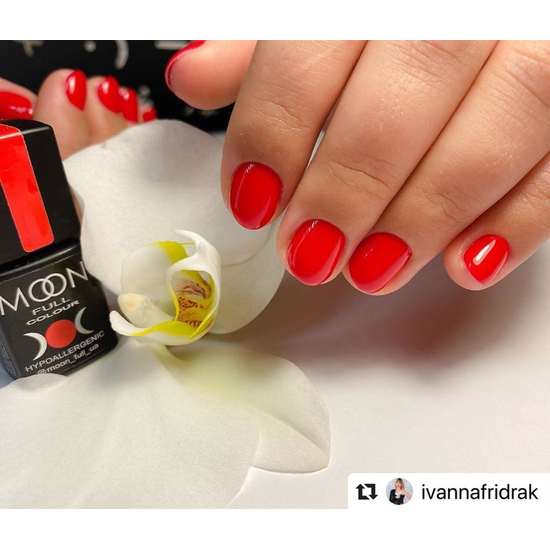 Гель-лак MOON FULL color Gel polish №134 (рябиновый, эмаль), 8 мл3