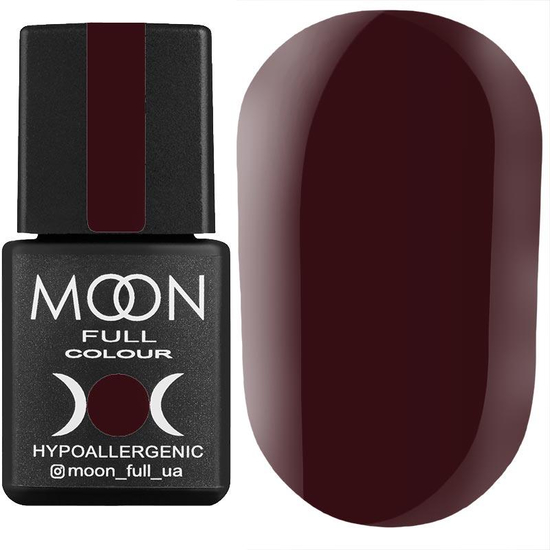 Гель-лак MOON FULL color Gel polish №144 (карминный, эмаль), 8 мл