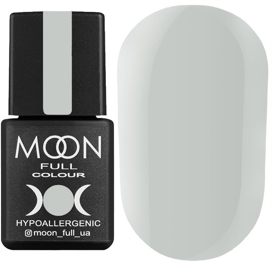 Гель-лак MOON FULL color Gel polish №147 (серо-голубой, эмаль), 8 мл