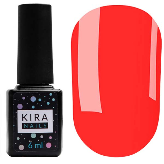 Гель-лак Kira Nails №172 (коралловый, неоновый), 6 мл