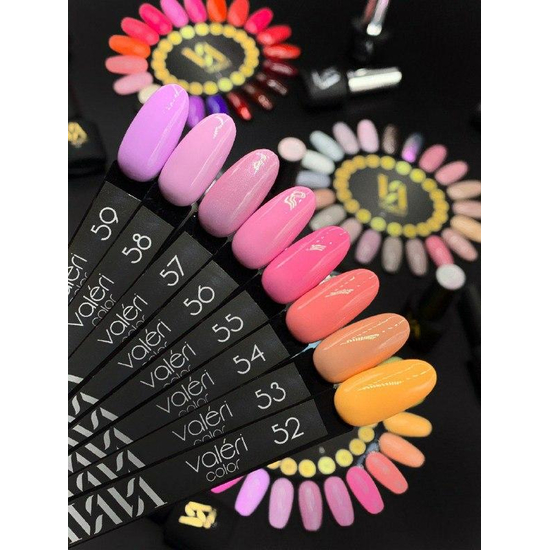 Гель-лак Valeri №059 (нежный сиреневый, эмаль), 6 мл2