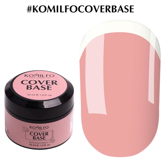 Komilfo Cover Base - камуфлирующая база-корректор для гель-лака без кисточки, 30 мл, Объем: 30 мл