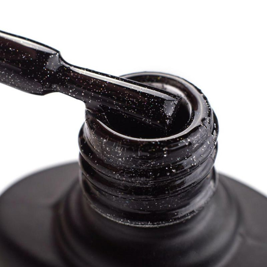 Гель-лак Komilfo DeLuxe Series G027 (черный с разноцветными блестками), 8 мл2