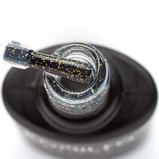 Komilfo No Wipe Top Gold - топ без липкого слоя с золотыми блестками, 8 мл2