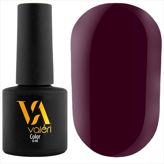 Гель-лак Valeri №077 (баклажан, емаль), 6 мл