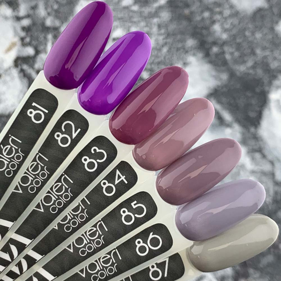 Гель-лак Valeri №086 (світлий ліловий емаль), 6 мл4