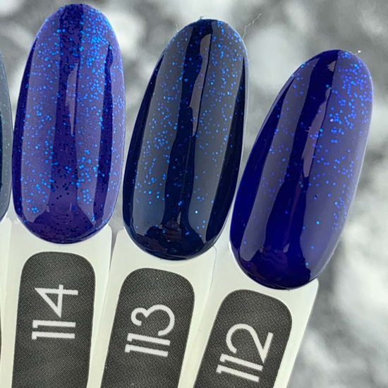 Гель-лак Valeri №113 (чорно-синій з синіми блискітками), 6 мл2