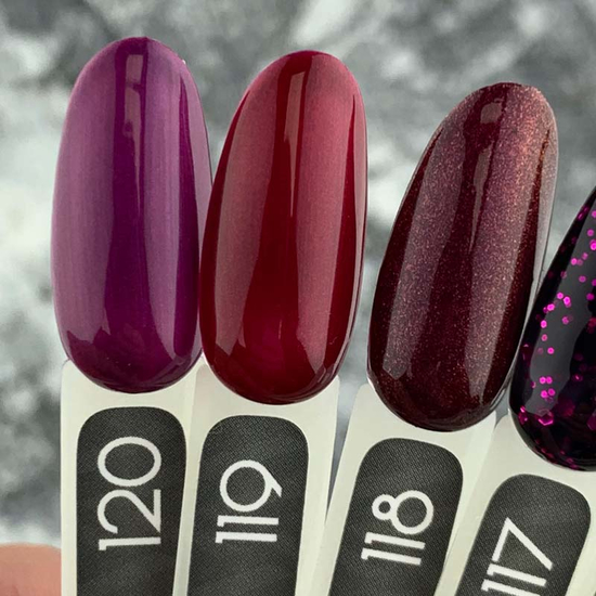 Гель-лак Valeri №118 (темно-вишневий з мікроблиском), 6 мл2