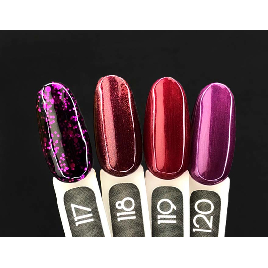 Гель-лак Valeri №119 (бордовий з перламутром), 6 мл3
