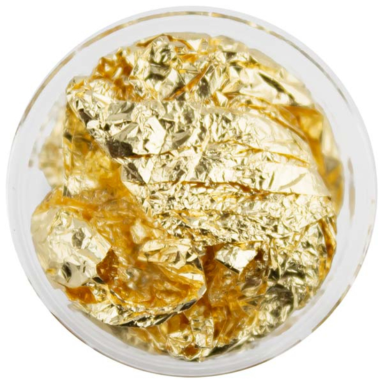 Фольга жатая в баночке, золото., Цвет: Золото